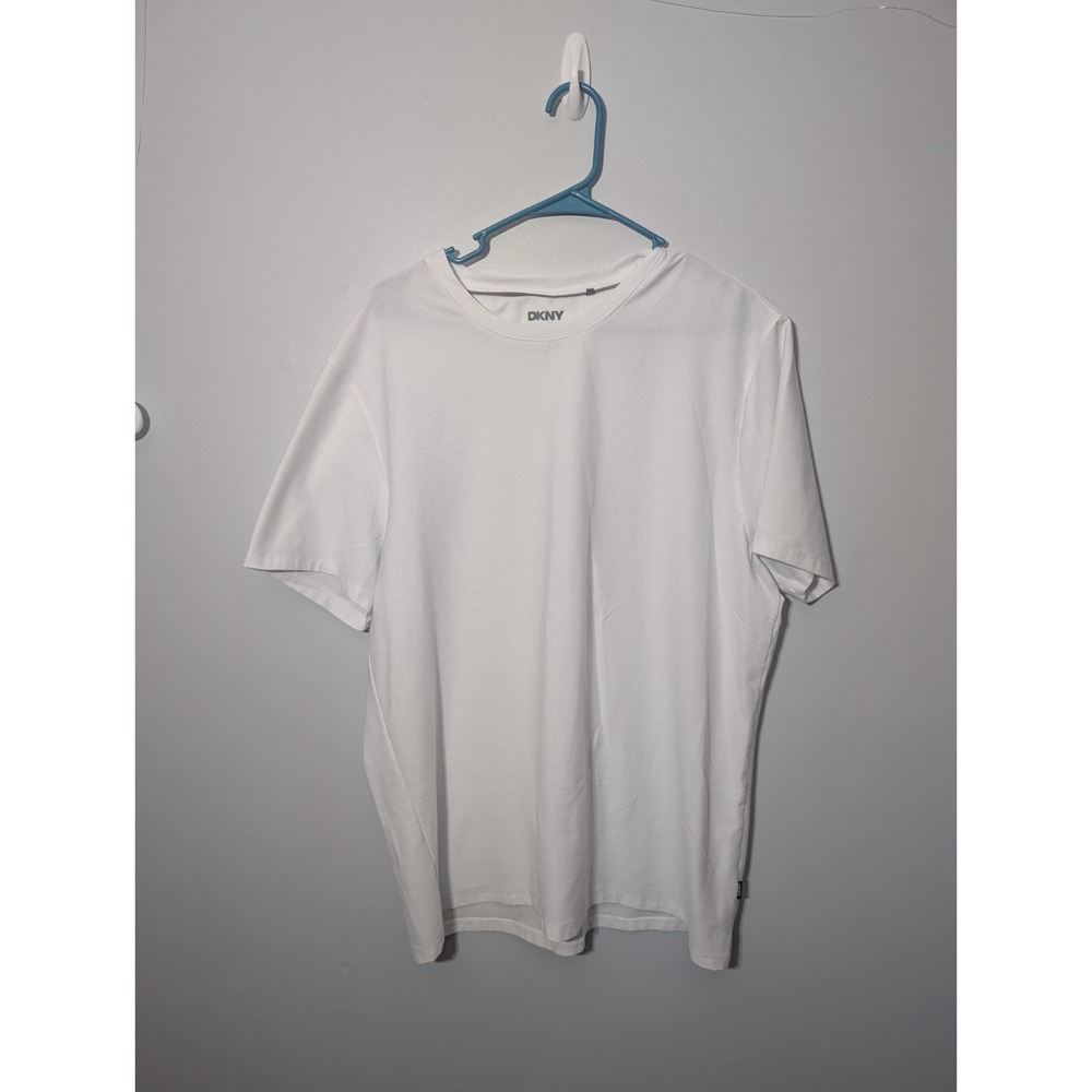 DKNY Men's Designer‎ Beige Stretch Short Sleeve T Shirt, XL